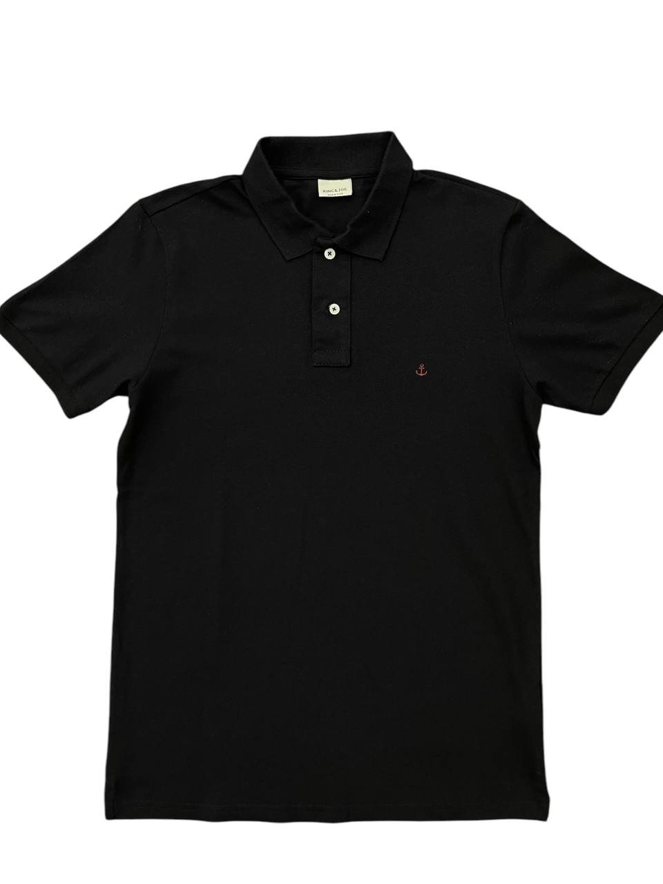 Polo King Joe Masculina Preta Clássica
