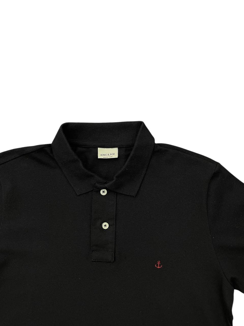 Polo King Joe Masculina Preta Clássica