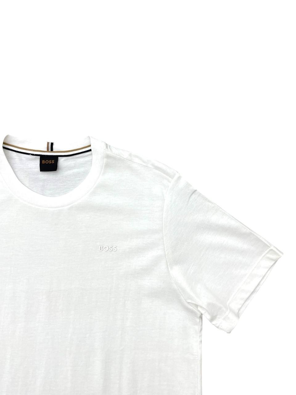 Camiseta Hugo Boss Masculina Branca Clássica Básica