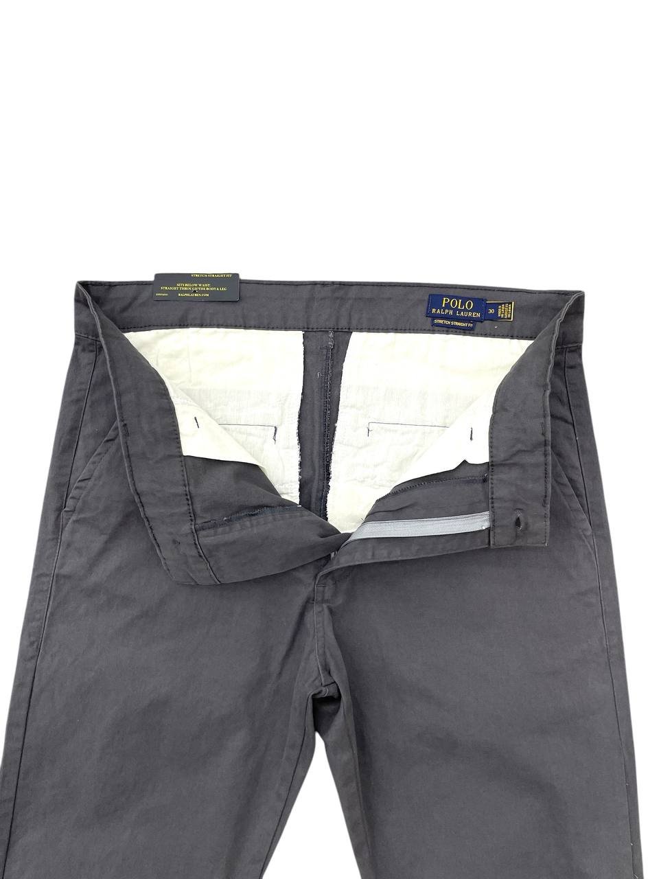 Calça Sarja Ralph Lauren Masculina Clássica Americana – Chumbo com Pony Vermelho
