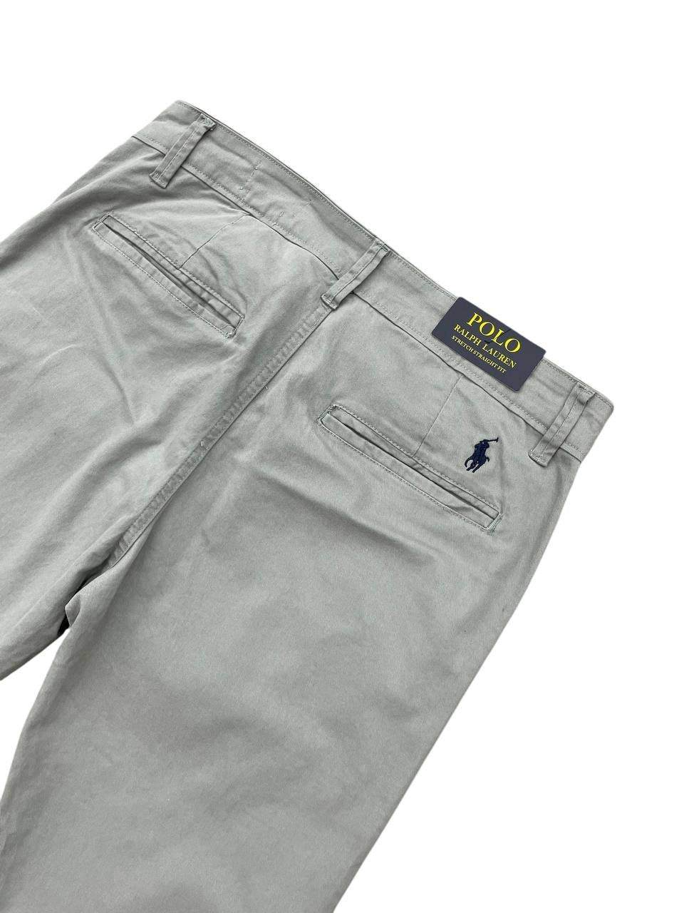 Calça Sarja Ralph Lauren Masculina Clássica Americana – Cinzento com Pony Marinho