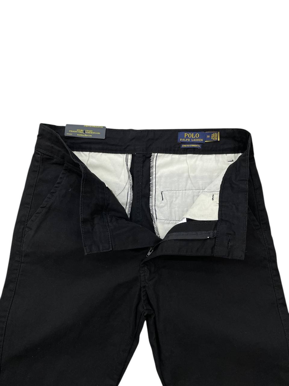 Calça Sarja Ralph Lauren Masculina Clássica Americana – Preta com Pony Vermelho
