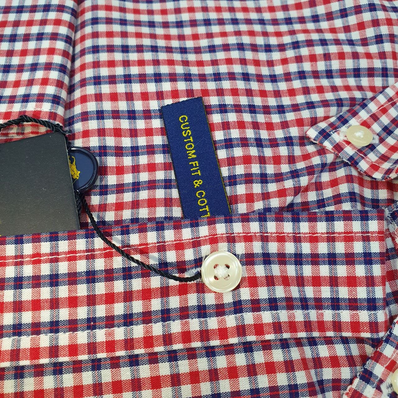 Camisa Ralph Lauren Masculina Micro Xadrez Natal Pony Preto