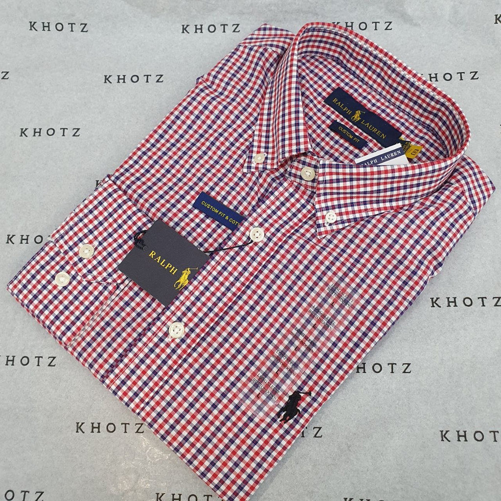 Camisa Ralph Lauren Masculina Micro Xadrez Natal Pony Preto