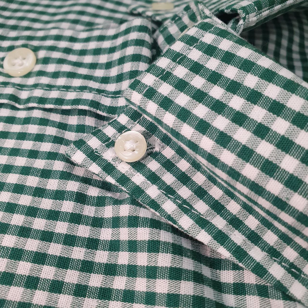 Camisa Ralph Lauren Masculina Micro Xadrez Verde Pony Vermelho