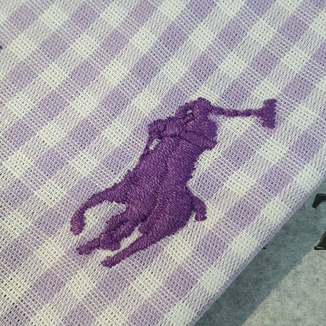 Camisa Ralph Lauren Masculina Micro Xadrez Lavanda Pony Lilás