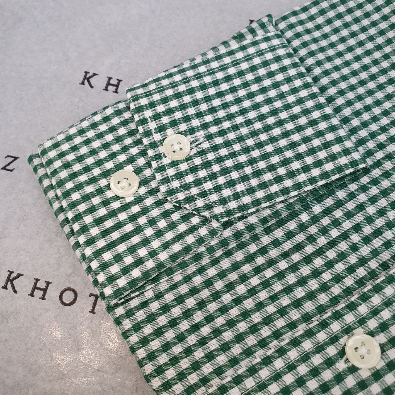 Camisa Ralph Lauren Masculina Micro Xadrez Verde Pony Roxo