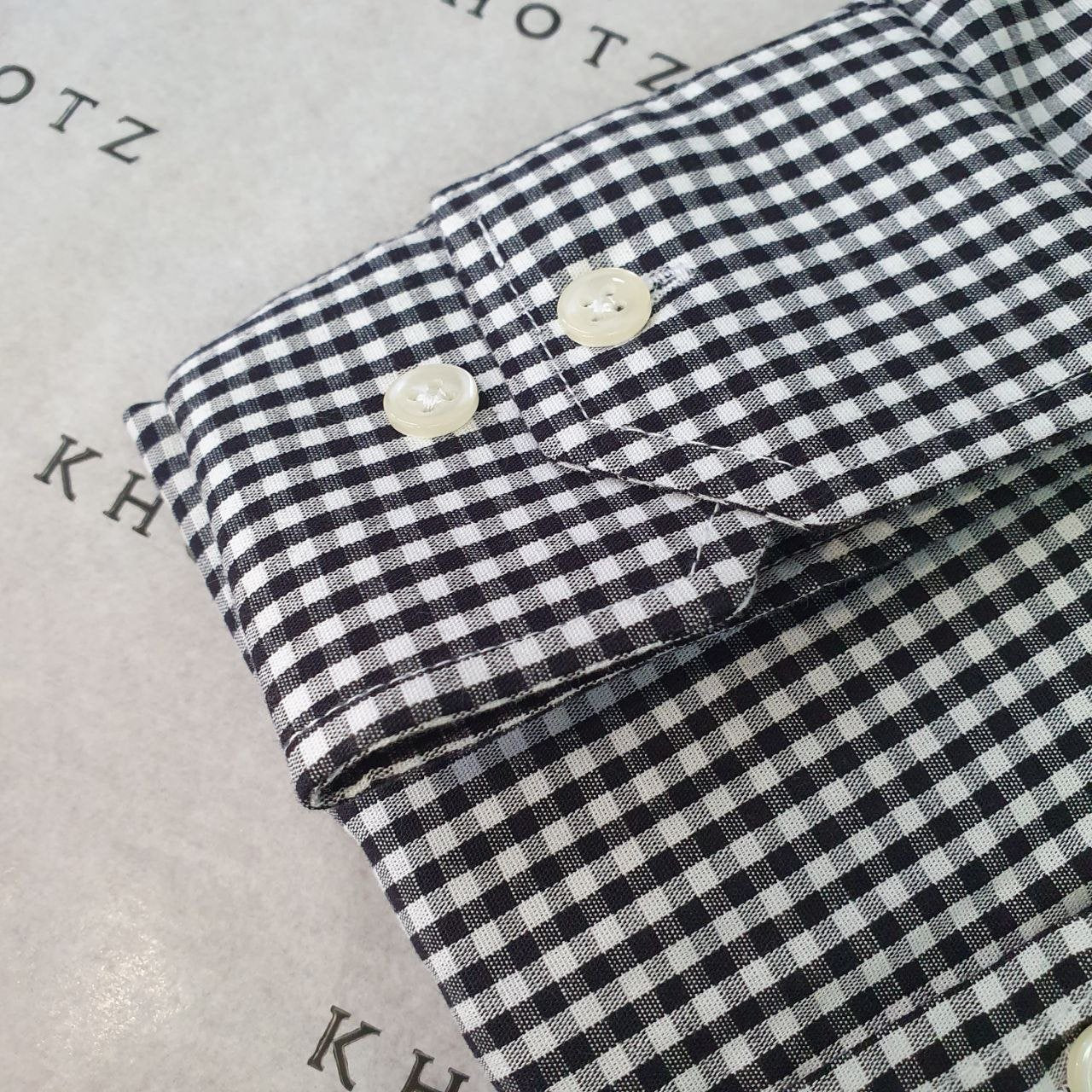 Camisa Ralph Lauren Masculina Micro Xadrez Preto Pony Amarelo