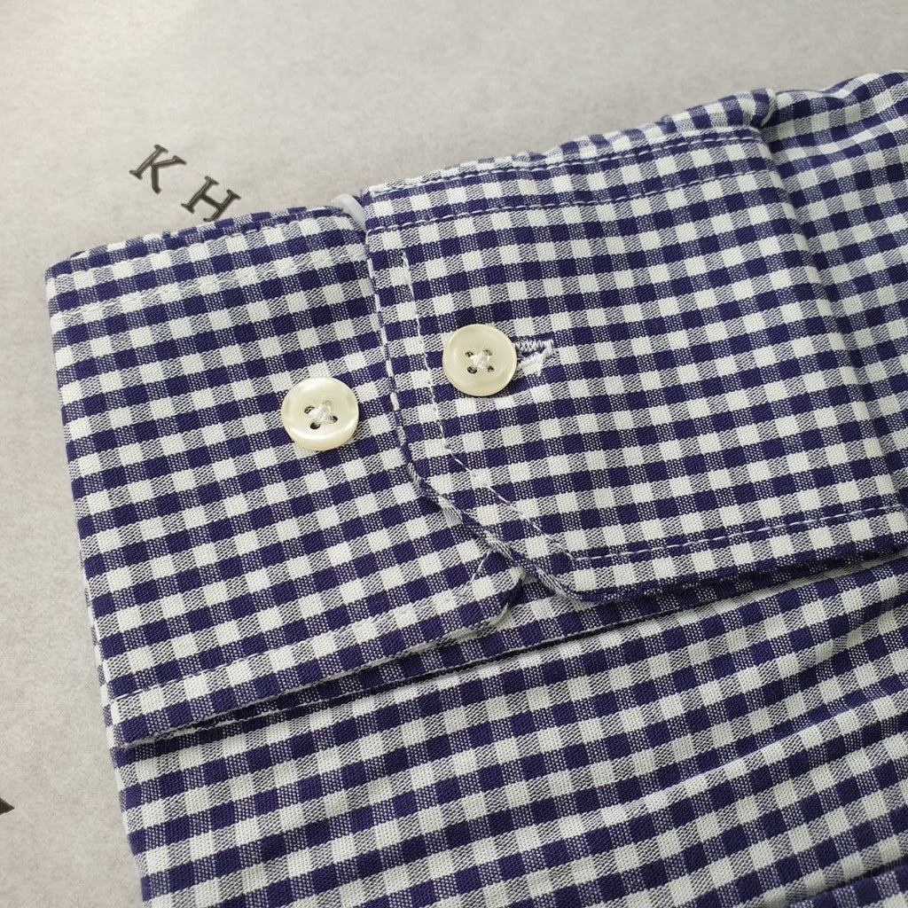 Camisa Ralph Lauren Masculina Micro Xadrez Azul Petróleo Pony Vermelho