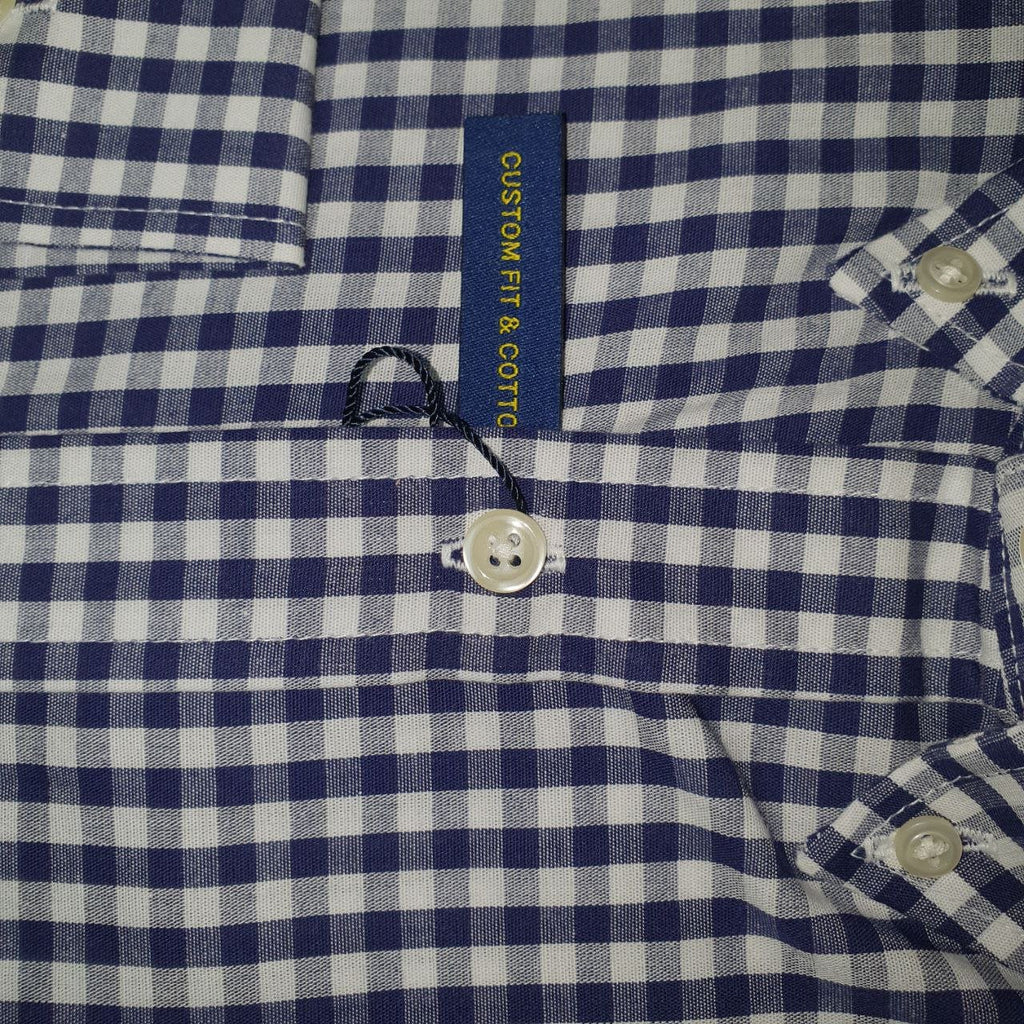 Camisa Ralph Lauren Masculina Xadrez Azul Pony Vermelho