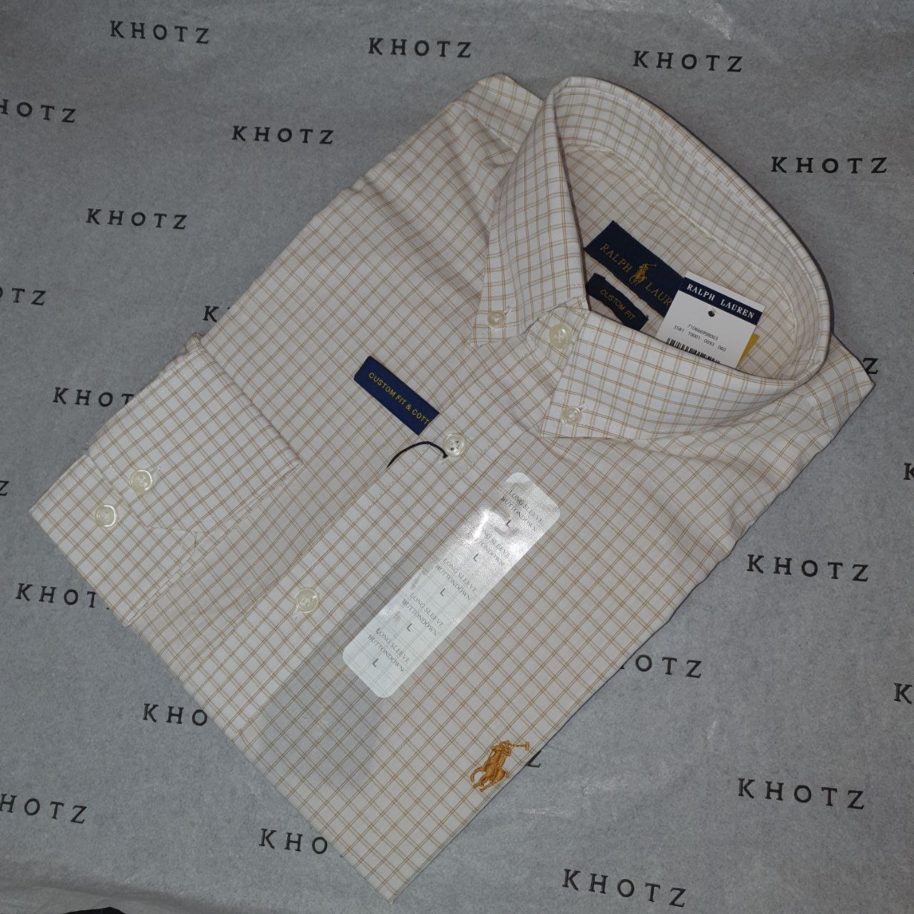 Camisa Ralph Lauren Masculina Xadrez Europeu Pony Dourado