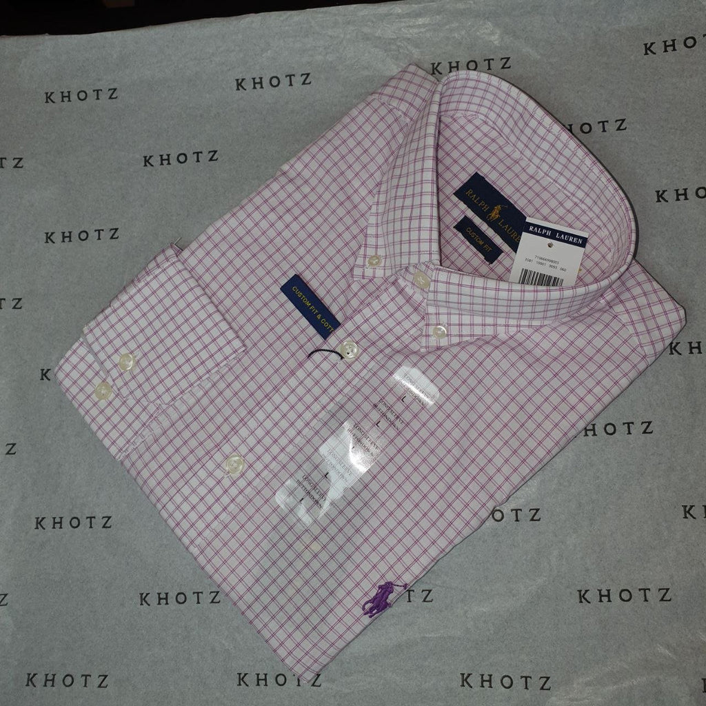 Camisa Ralph Lauren Masculina Xadrez Europeu Pony Uva