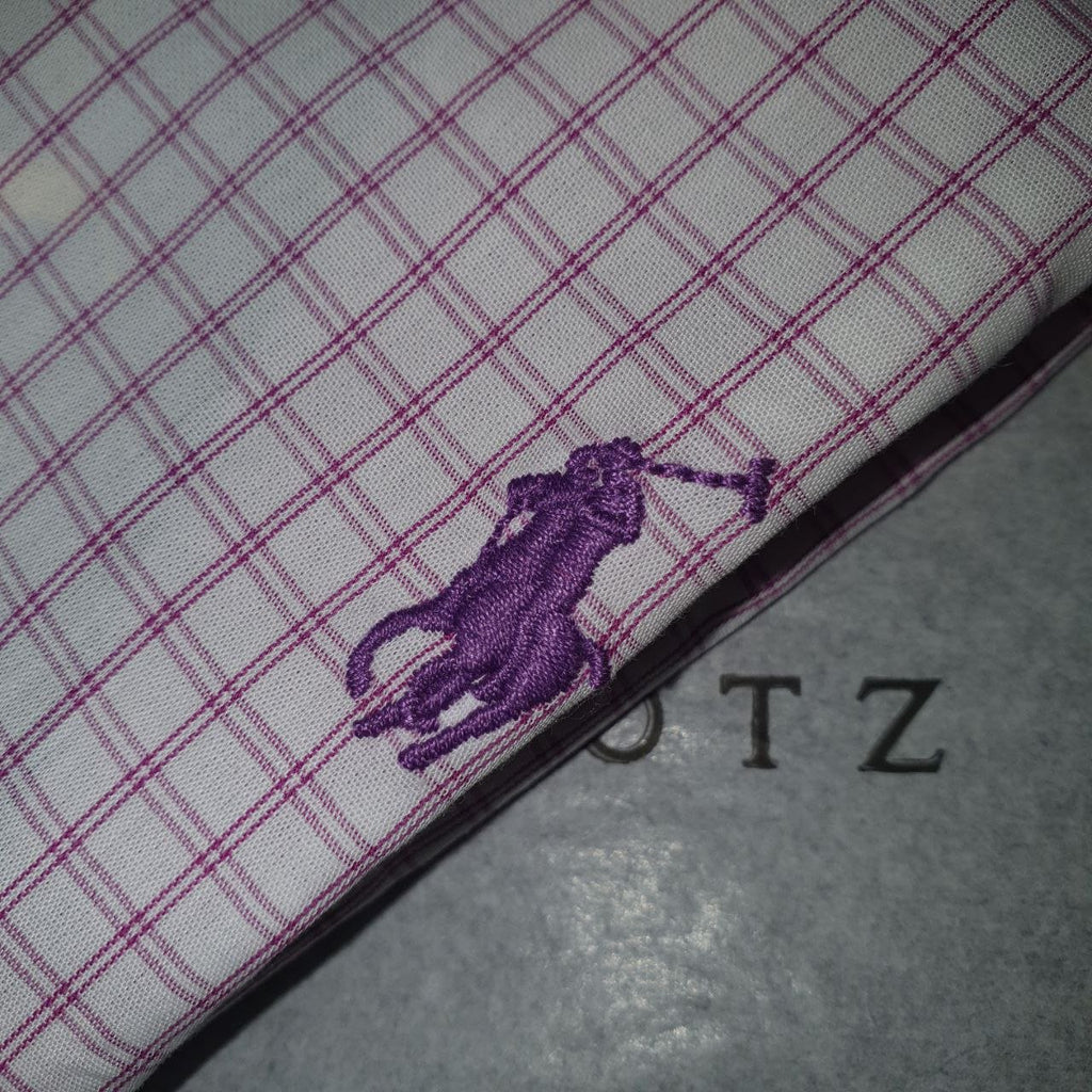 Camisa Ralph Lauren Masculina Xadrez Europeu Pony Uva