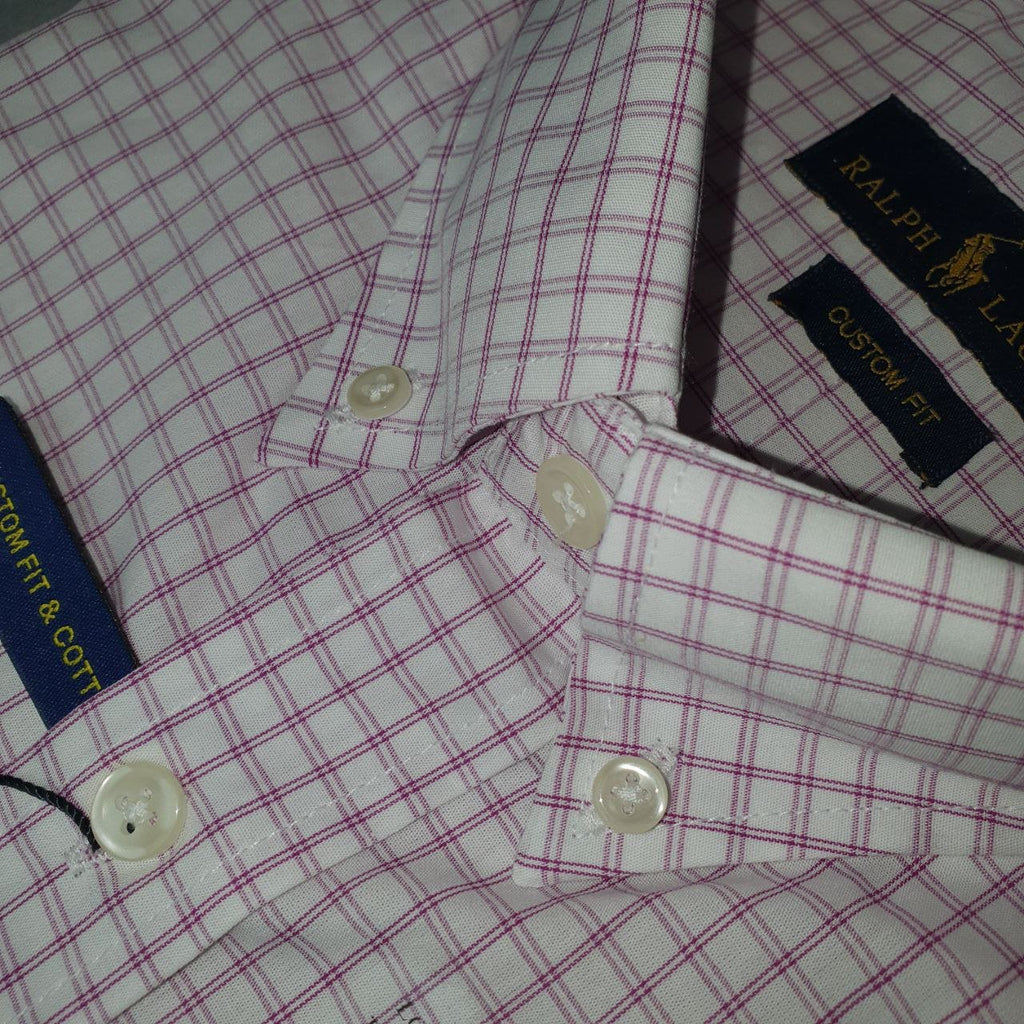 Camisa Ralph Lauren Masculina Xadrez Europeu Pony Uva