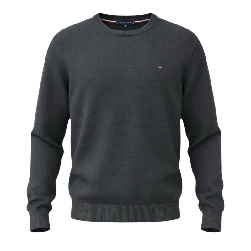 Suéter Tommy Hilfiger Masculino Preto Clássico Padrão da Marca