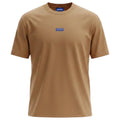 Camiseta Básica Hugo Boss Masculina Marrom Logo Azul