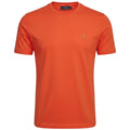Camiseta Básica Ralph Lauren Masculina Laranja Pony Colorido