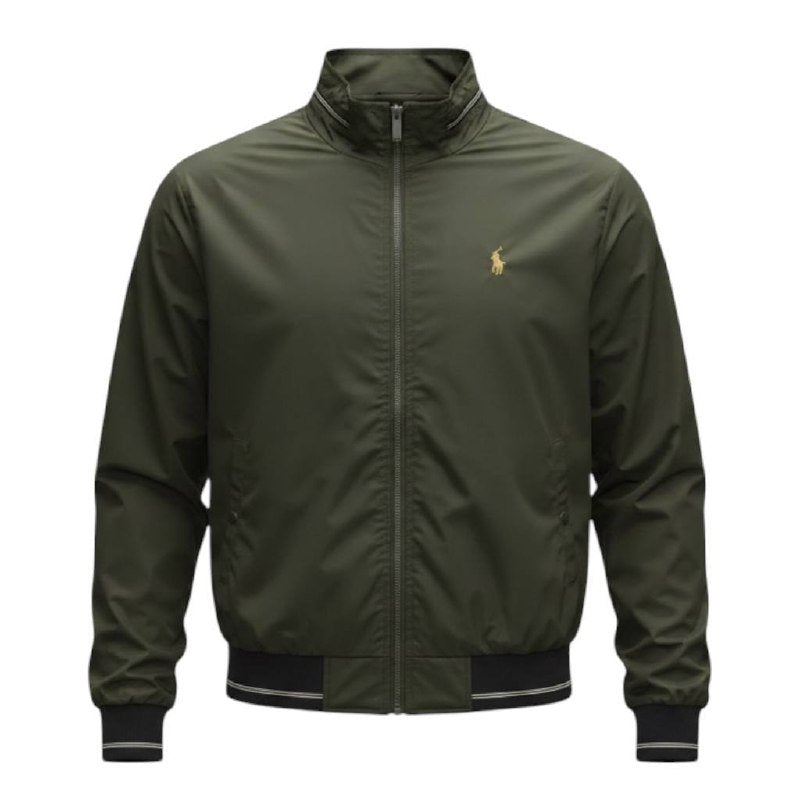 Jaqueta Ralph Lauren Masculina Bomber Verde Exercito Pony Creme