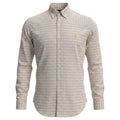 Camisa Ralph Lauren Masculina Oxford Xadrez Invernal Creme Pony Amarelo