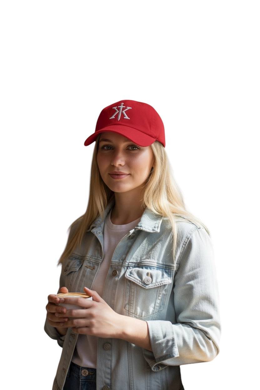 Boné Khotz Vermelho com Logo Espada frontal