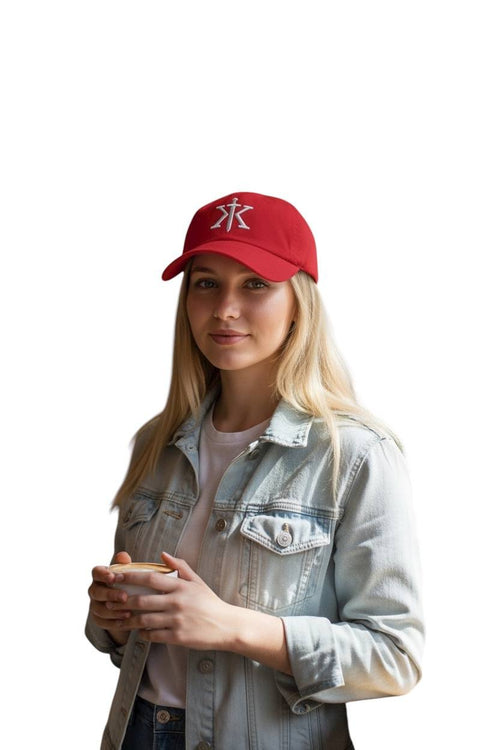 Boné Khotz Vermelho com Logo Espada frontal