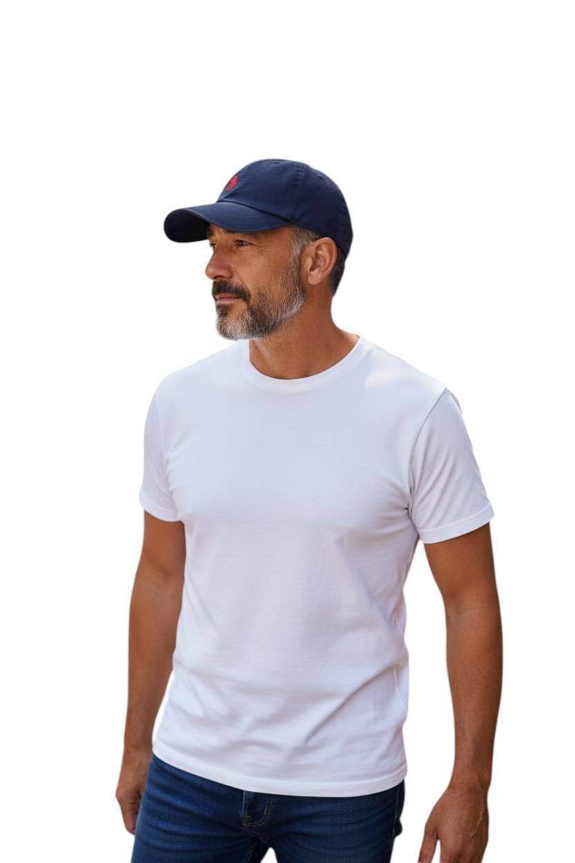 Boné Ralph Lauren Marinho Clássico Pony Vermelho