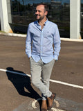 Camisa Ralph Lauren Masculina Micro Xadrez Luxo Azul Pony Marinho