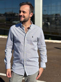 Camisa Ralph Lauren Masculina Micro Xadrez Luxo Preta Pony Preto