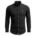 Camisa Ralph Lauren Masculina Xadrez Executivo Preta Pony Branco