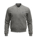 Jaqueta Ralph Lauren Masculina Suede Marmorizada Cinza Pony Marinho Ajustada no Corpo