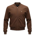 Jaqueta Ralph Lauren Masculina Suede Marmorizada Marrom Pony Creme Ajustada no Corpo