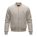 Jaqueta Ralph Lauren Masculina Suede Marmorizada Creme Pony Marinho Ajustada no Corpo