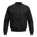 Jaqueta Ralph Lauren Masculina Suede Marmorizada Preta Pony Vermelho Ajustada no Corpo