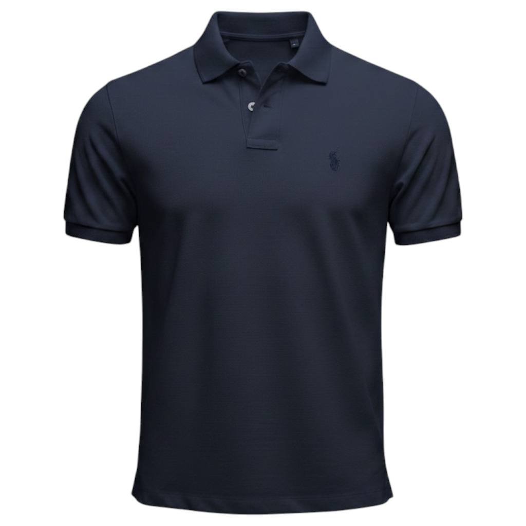 Polo Ralph Lauren Masculina Marinho Colarinho Italiano Monocromática