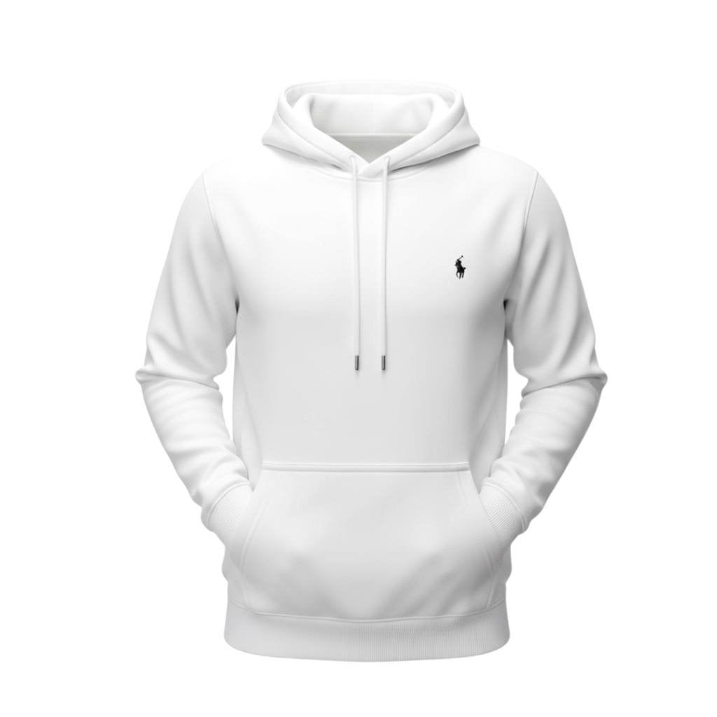 Moletom Ralph Lauren Masculino Branco Pony Azul