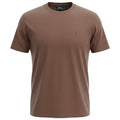Camiseta Básica Masculina Supima Siliconada Ralph Lauren Marrom Monocromática