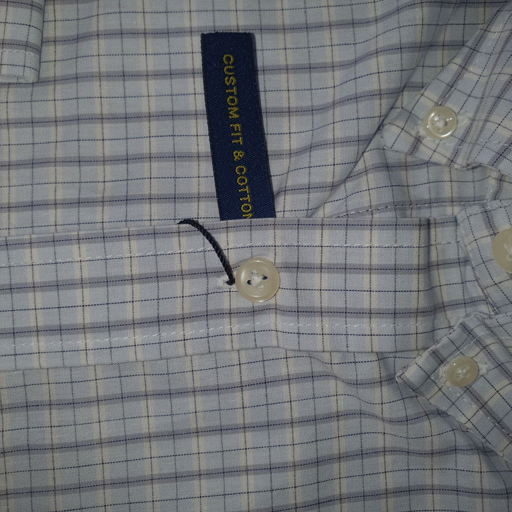 Camisa Ralph Lauren Masculina Xadrez Executivo Pony Marinho