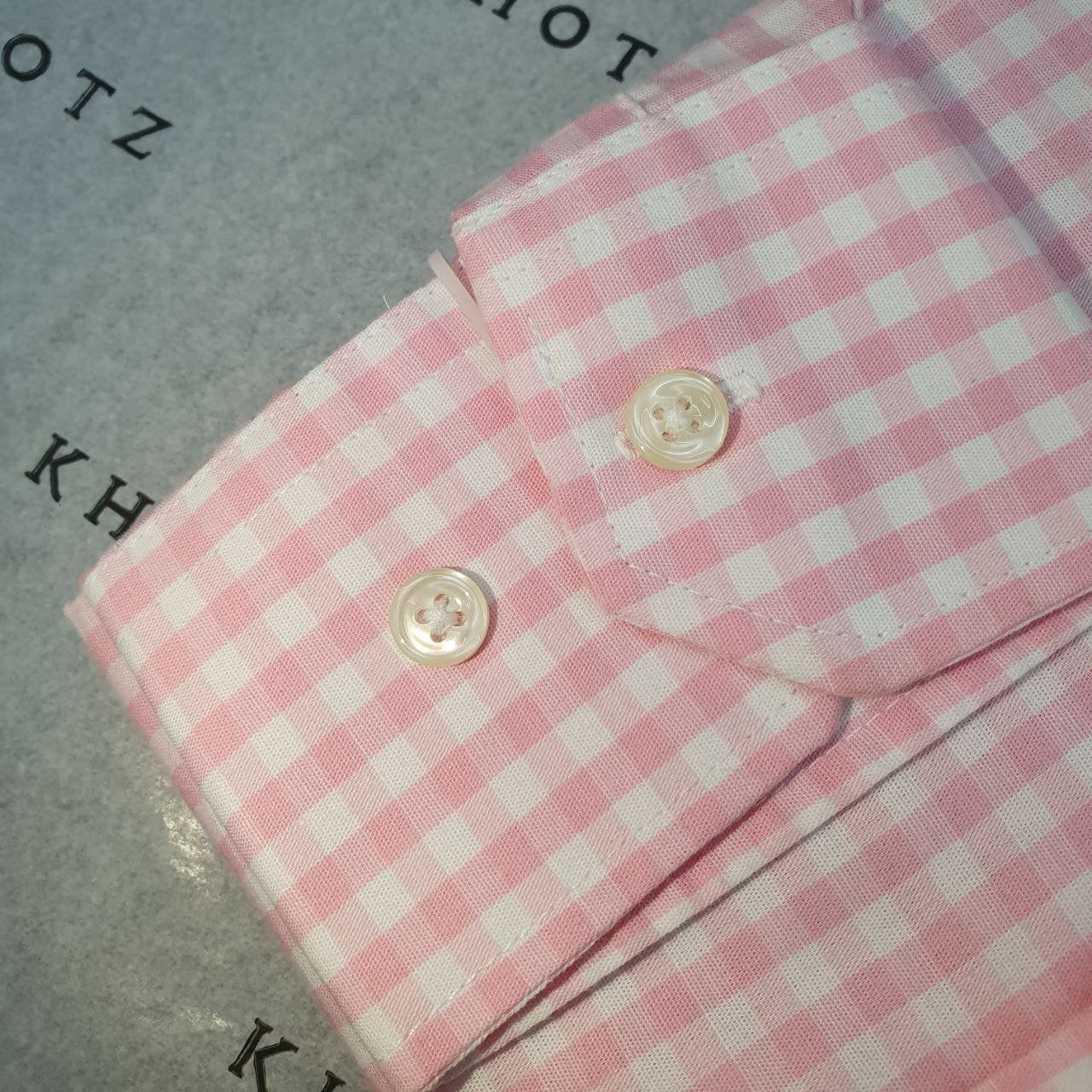 Camisa Ralph Lauren Masculina Xadrez Rosa Pony Azul Bebê