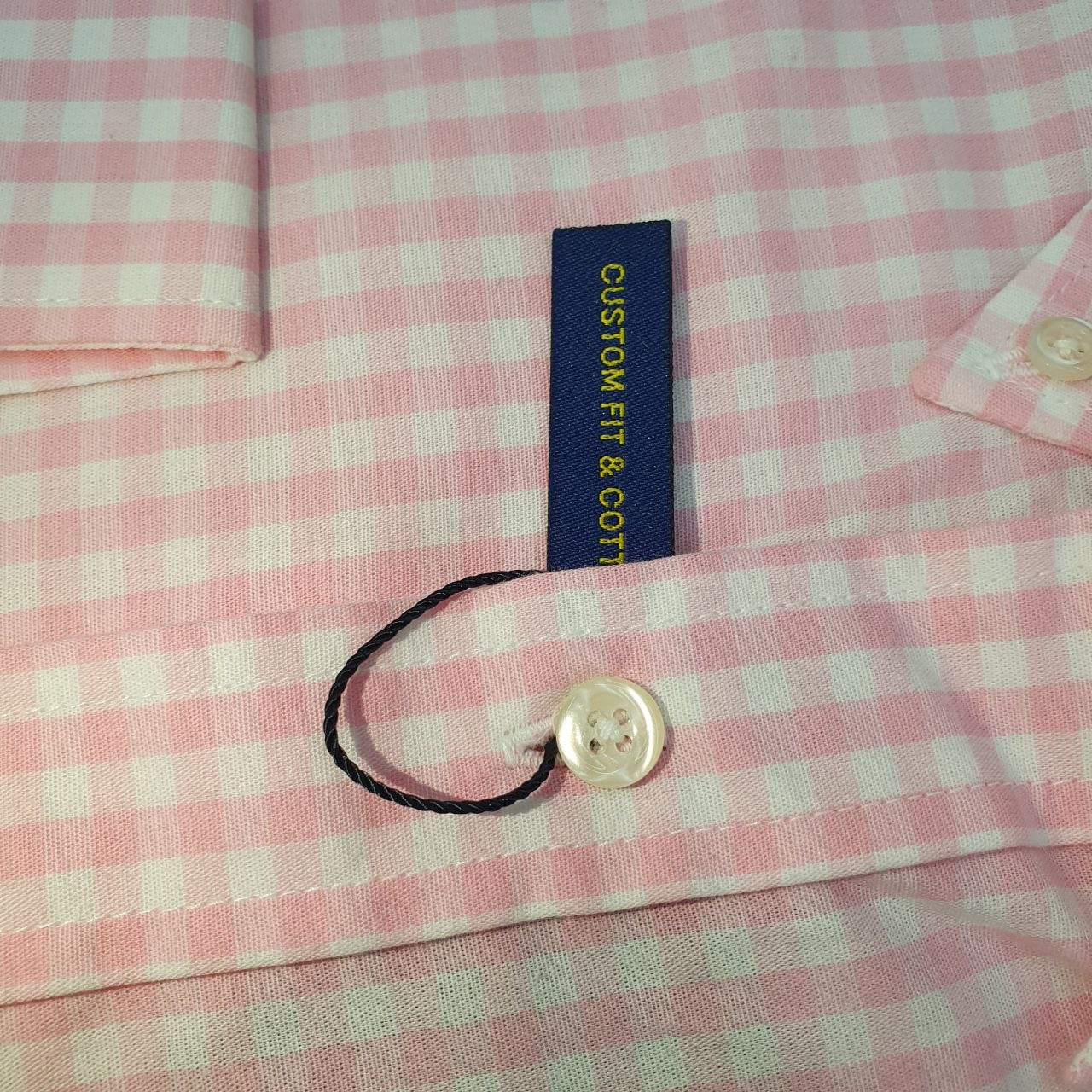 Camisa Ralph Lauren Masculina Xadrez Rosa Pony Azul Bebê