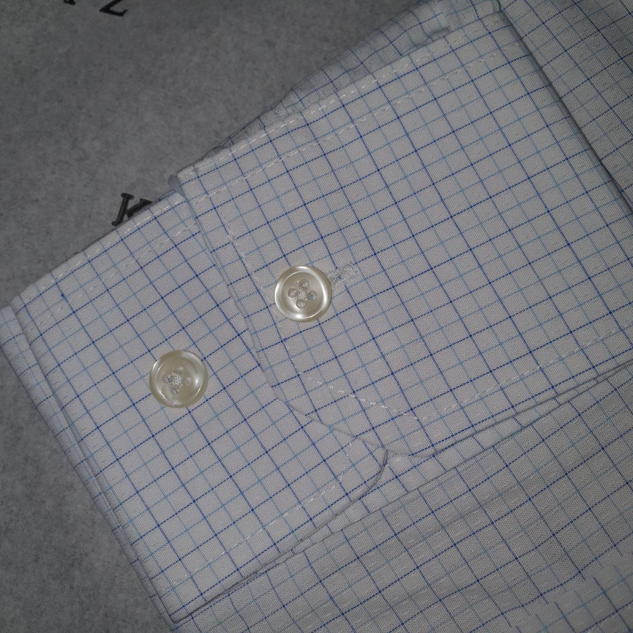 Camisa Ralph Lauren Masculina Xadrez Minimalista Executivo Pony Azul
