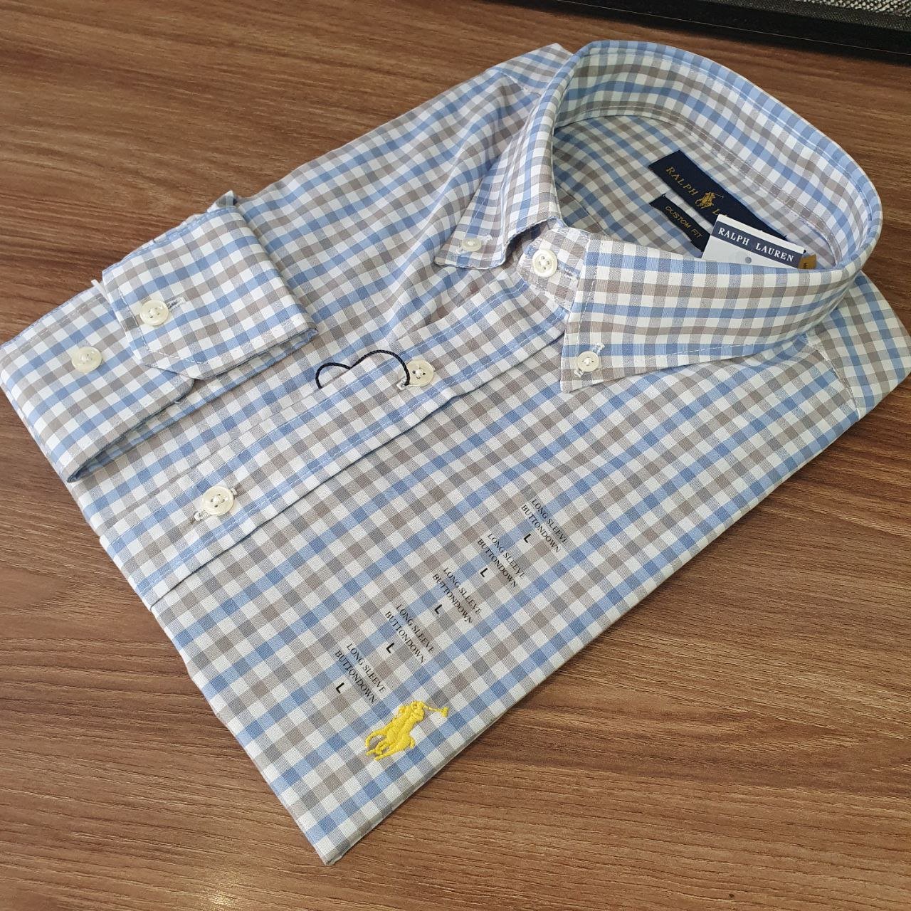 Camisa Ralph Lauren Masculina Xadrez Verão Pony Amarelo