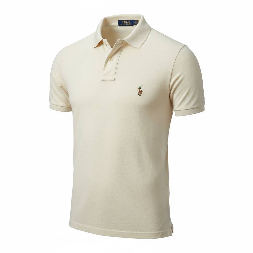 Polo Ralph Lauren Masculina Creme Pony Colorido