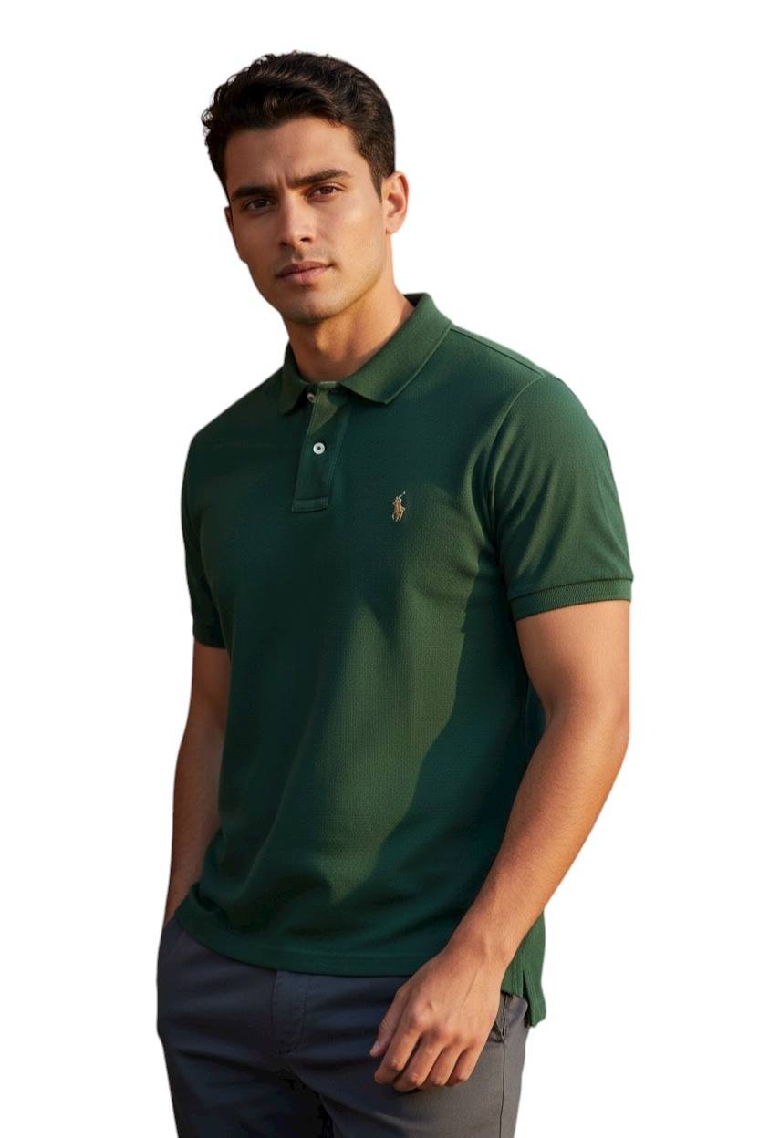 Polo Ralph Lauren Masculina Verde Floresta Pony Colorido
