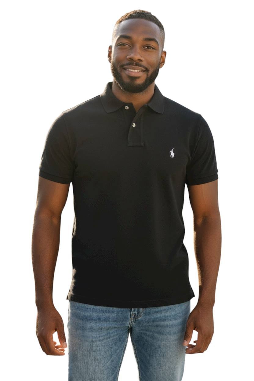 Polo Ralph Lauren Masculina Preta Pony Branco