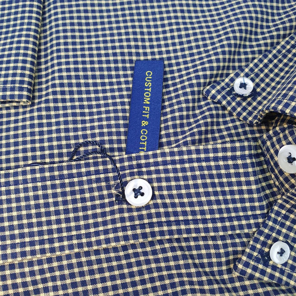 Camisa Ralph Lauren Masculina Micro Xadrez Mostarda Pony Preto