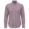 Camisa Ralph Lauren Masculina Micro Xadrez Rosê Pony Goiaba