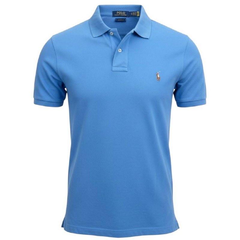 Polo Ralph Lauren Masculina Azul Celeste Pony Colorido