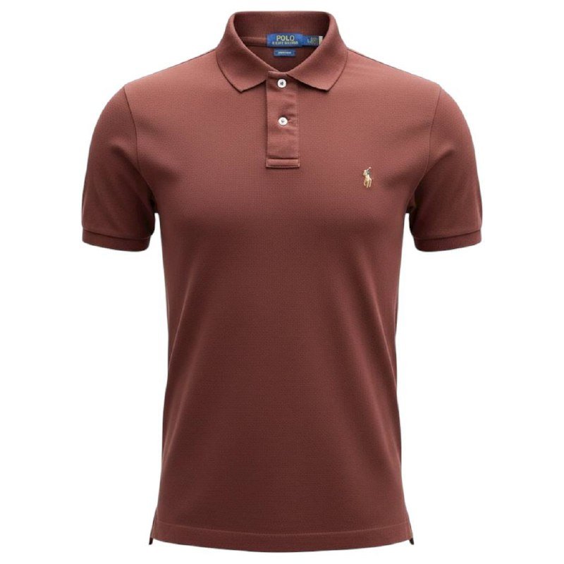 Polo Ralph Lauren Masculina Caramelo Escuro Pony Colorido