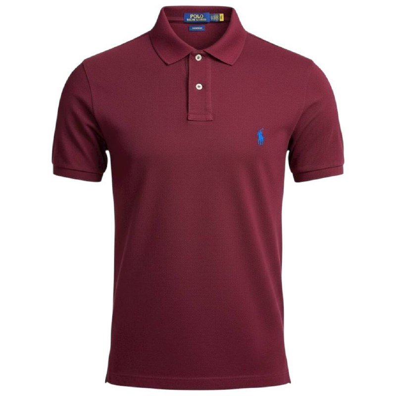 Polo Ralph Lauren Masculina Bordô Pony Azul
