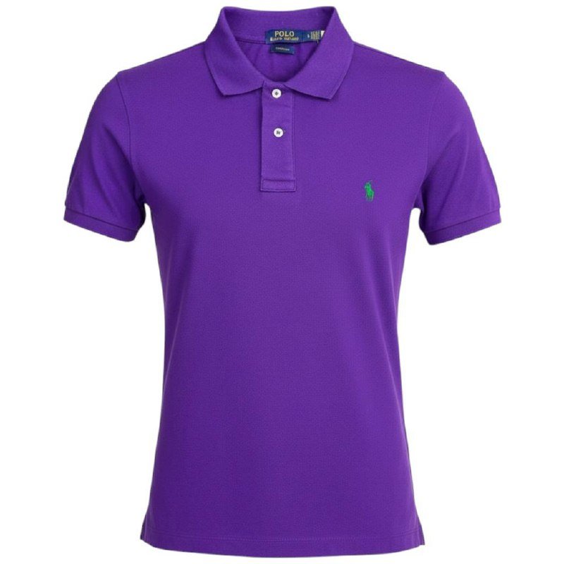 Polo Ralph Lauren Masculina Roxa Pony Verde